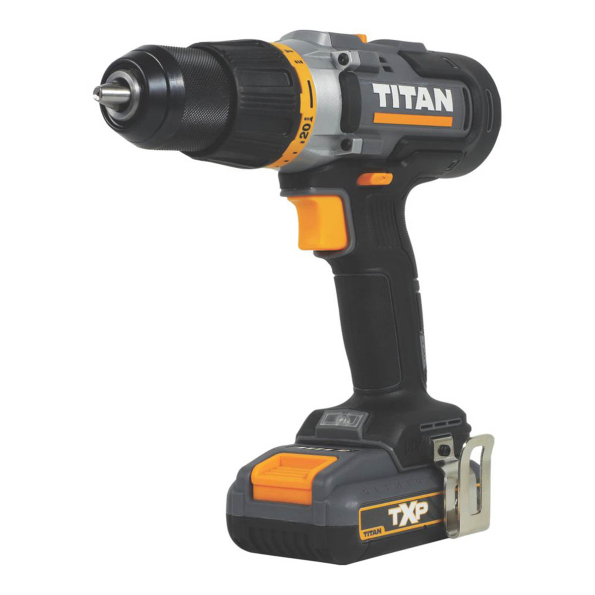 Titan Cordless Combi Drill TTI1257COM 18V 2 x 2.0Ah Li-Ion TXP - Image 2