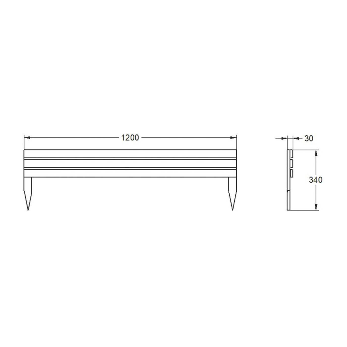 Garden Border Edging Timber Smooth Planed Grass Path Edge 1.2m Pack Of 5 - Image 6