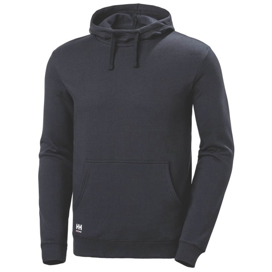 Mens Work Hoodie Sweatshirt Navy Breathable Front Pockets X Large 45.5" Chest - Image 1