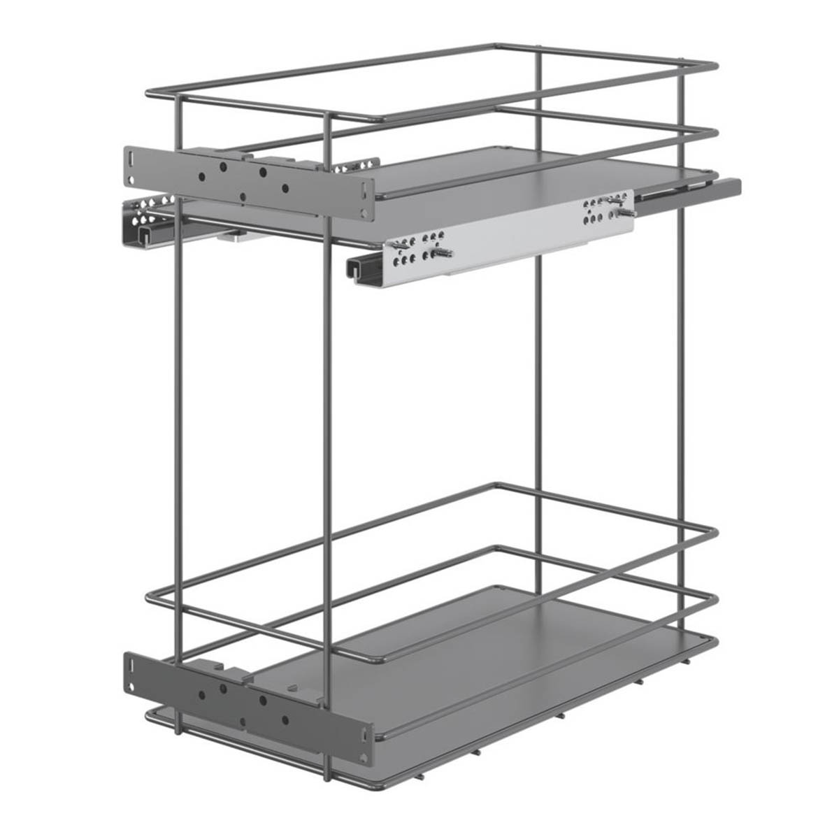 Pull-Out Kitchen Storage Cupboard Anthracite Steel For 300mm Base Cabinet - Image 1