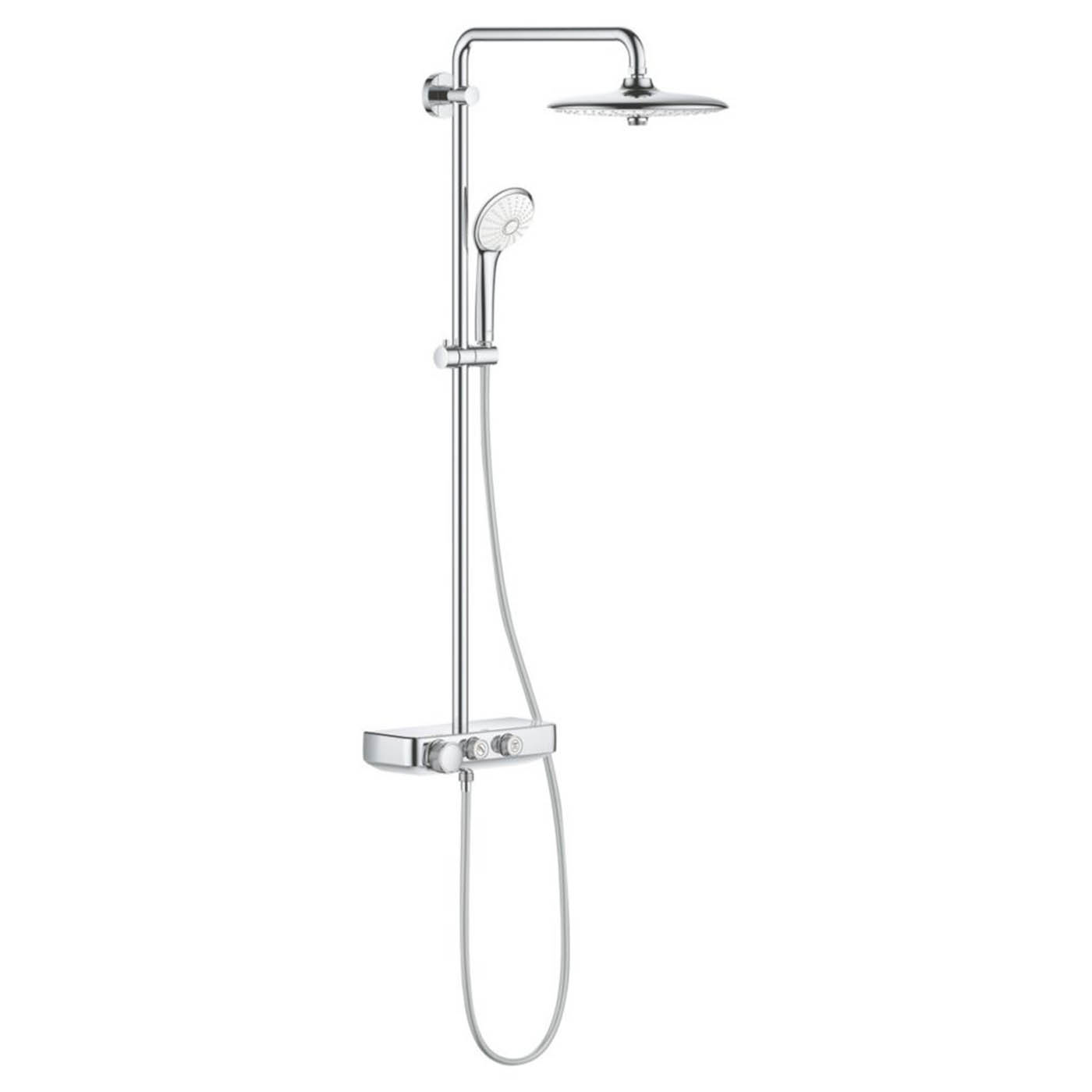 Grohe Thermostatic Mixer Shower Exposed Chrome 3 Spray Pattern Twin Round Head - Image 1