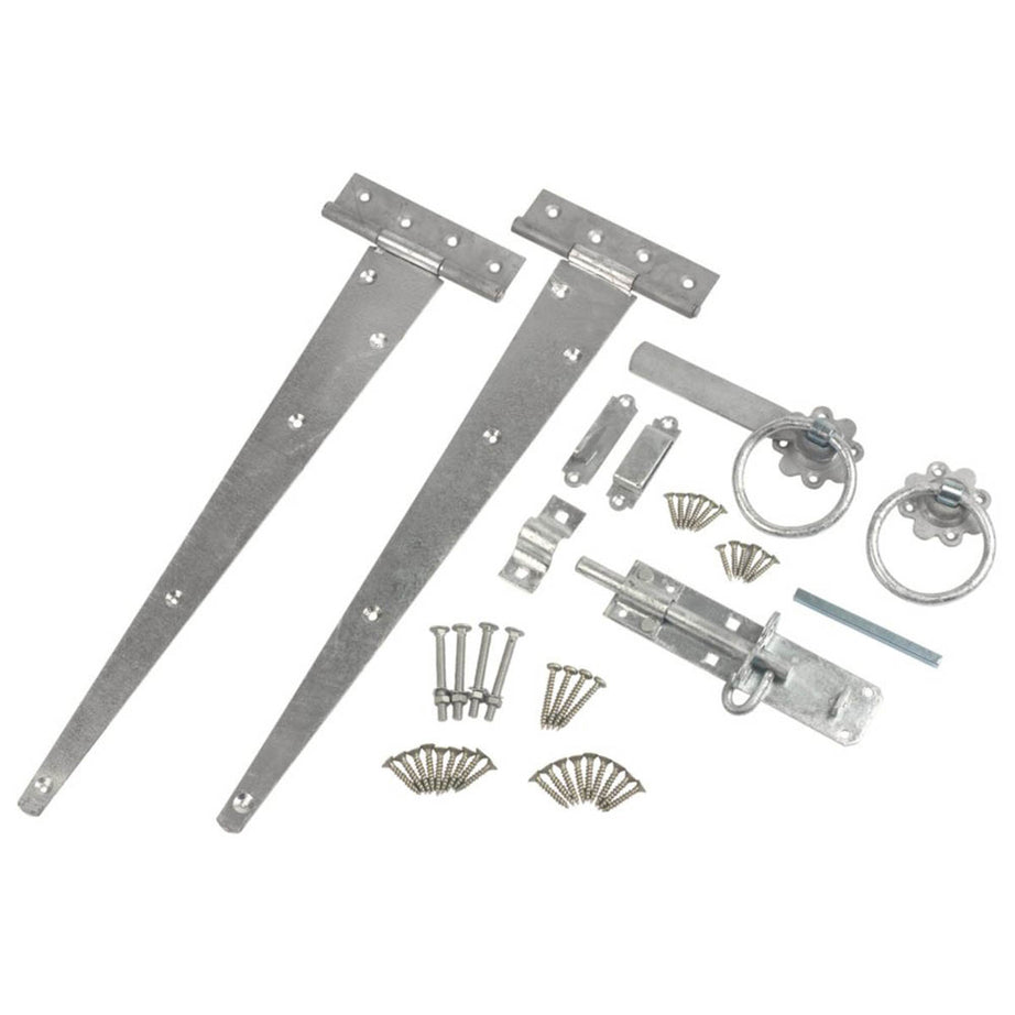 GateMate Side Gate Kit 5 Pieces Hinges Latch Galvanised Steel Rust Resistant - Image 1