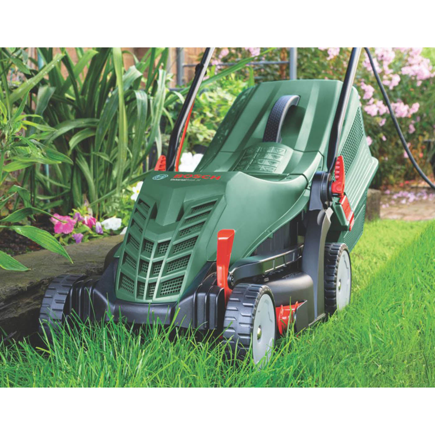 Bosch Lawnmower Electric 34cm UniversalRotak 1300kW 40Ltr Box Compact 230V - Image 2