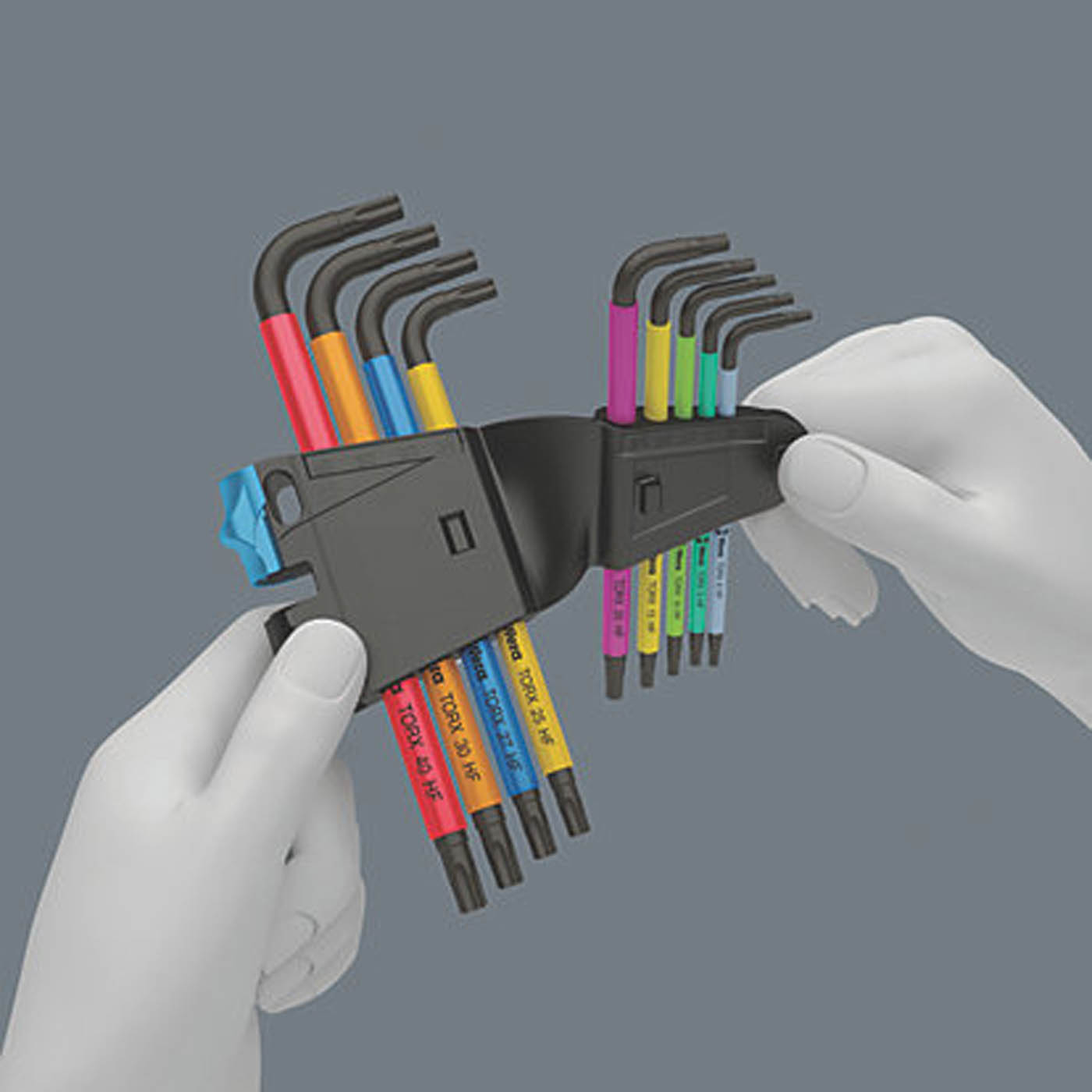 Wera 967/9 TX Multicolour HF 1 Metric & TX Long L-Key Set 9 Pcs - Image 2
