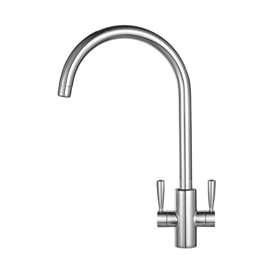 Franke Kitchen Mixer Tap Mono Dual Lever Swivel Spout Chrome Modern Sink-Mounted - Image 1