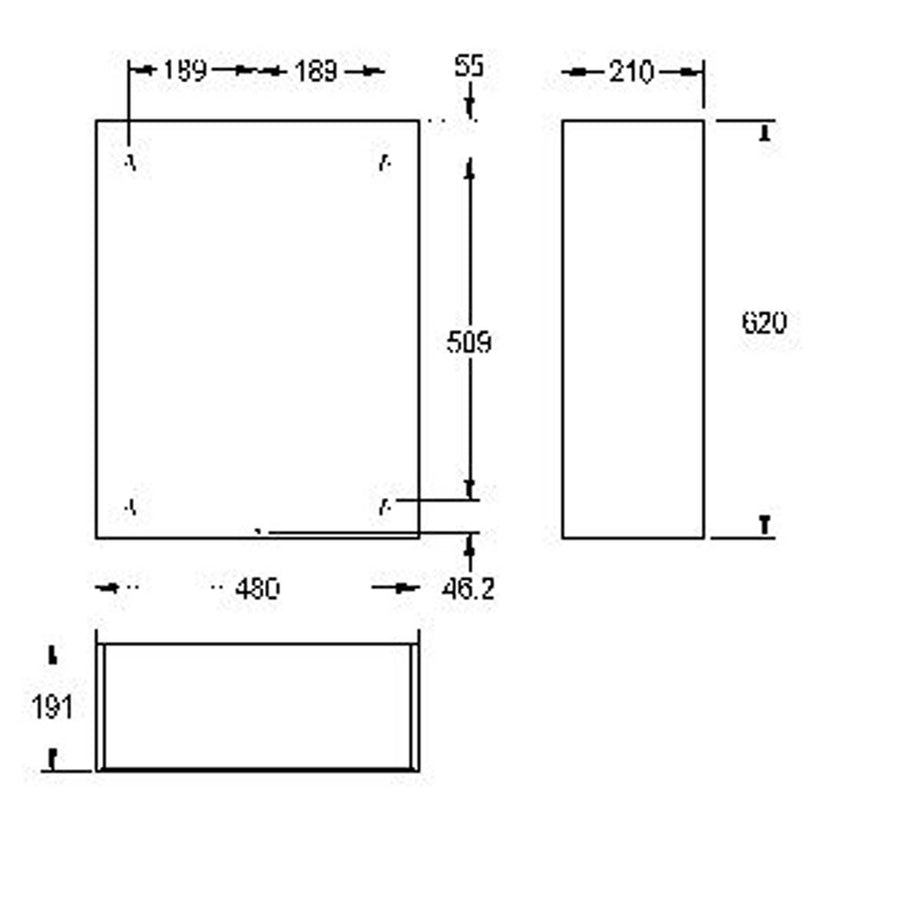 Franke Bathroom Waste Bin Stainless Steel Rectangular Wall Mounted 620 x 480 mm - Image 3