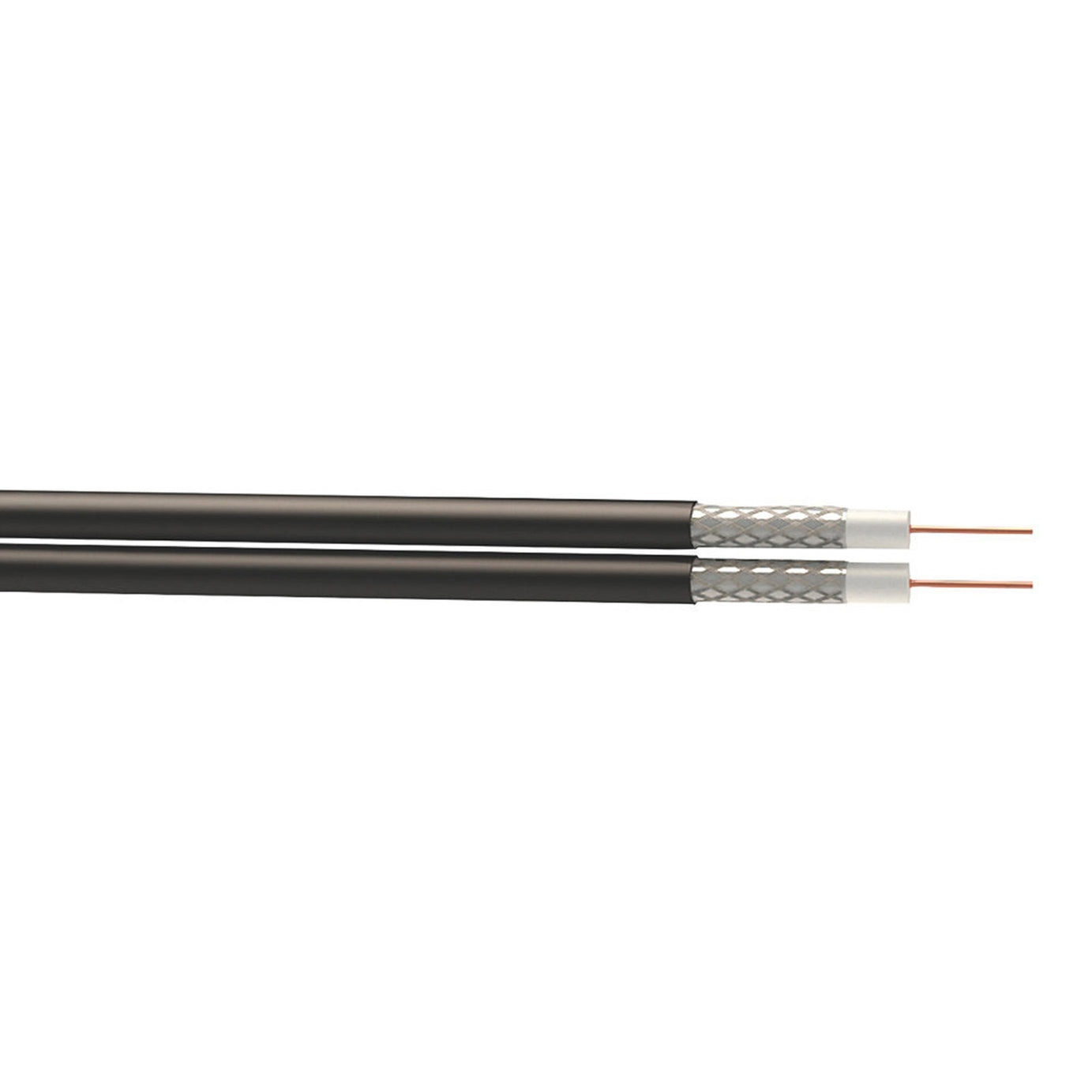 Time Coaxial Cable RG6 Shotgun 2- Core Black 5mm Indoor Outdoor Drum 100m - Image 1
