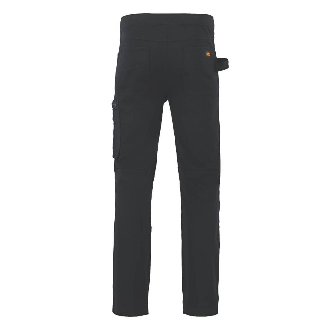 Site Mens Work Trousers Black 6 Pockets Stretch Breathable 30" W 32" L - Image 6