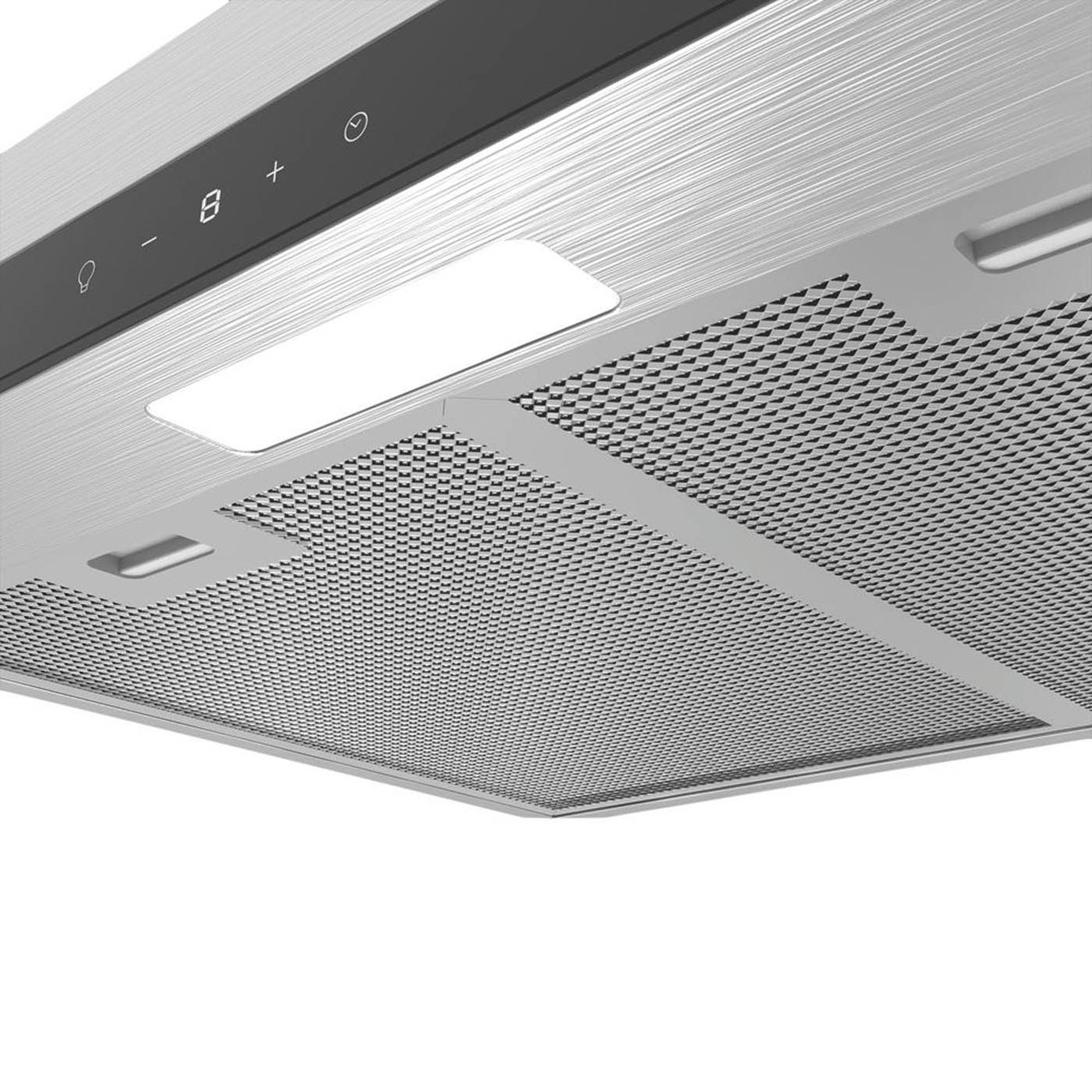 Cooke And Lewis Cooker Hood 59.8cm Grey Kitchen Extractor Fan 3 Speeds Timer - Image 3