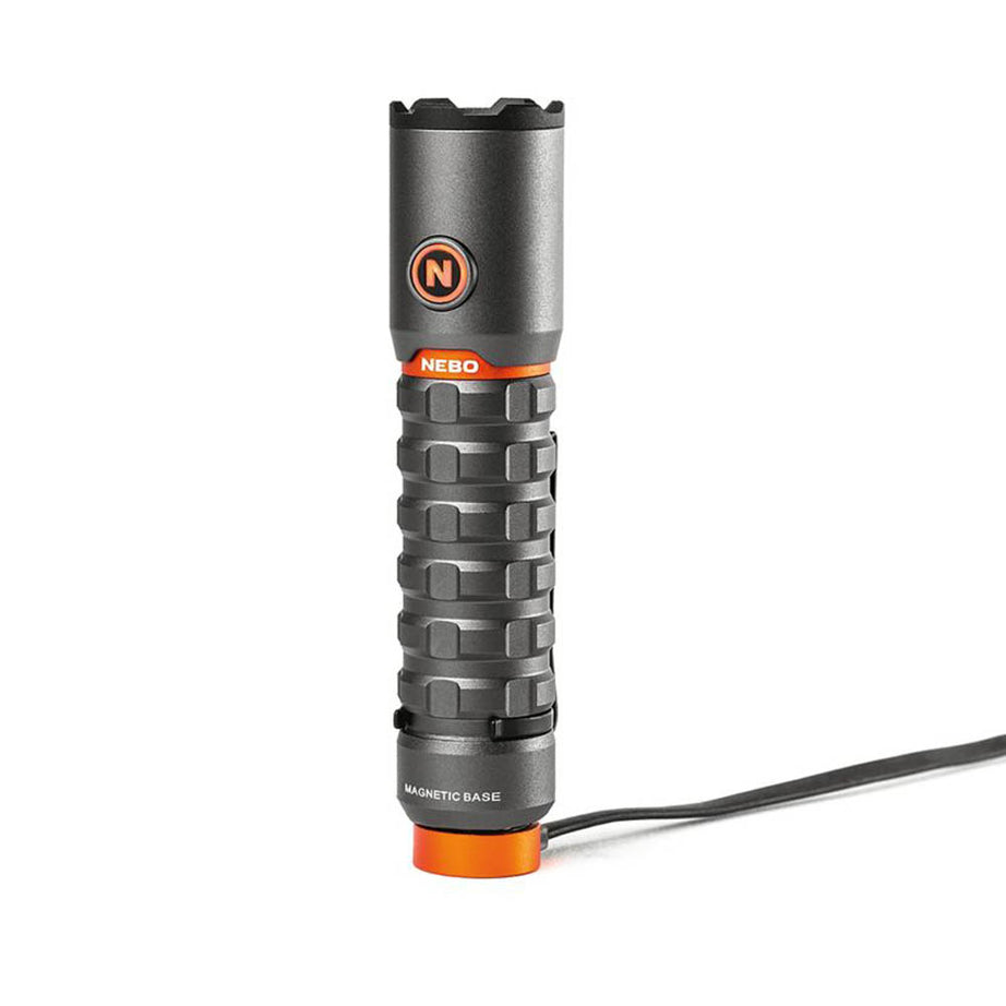 LED Torch Rechargeable Compact Pocket Size Water Impact Resistant Black 500 lm - Image 1