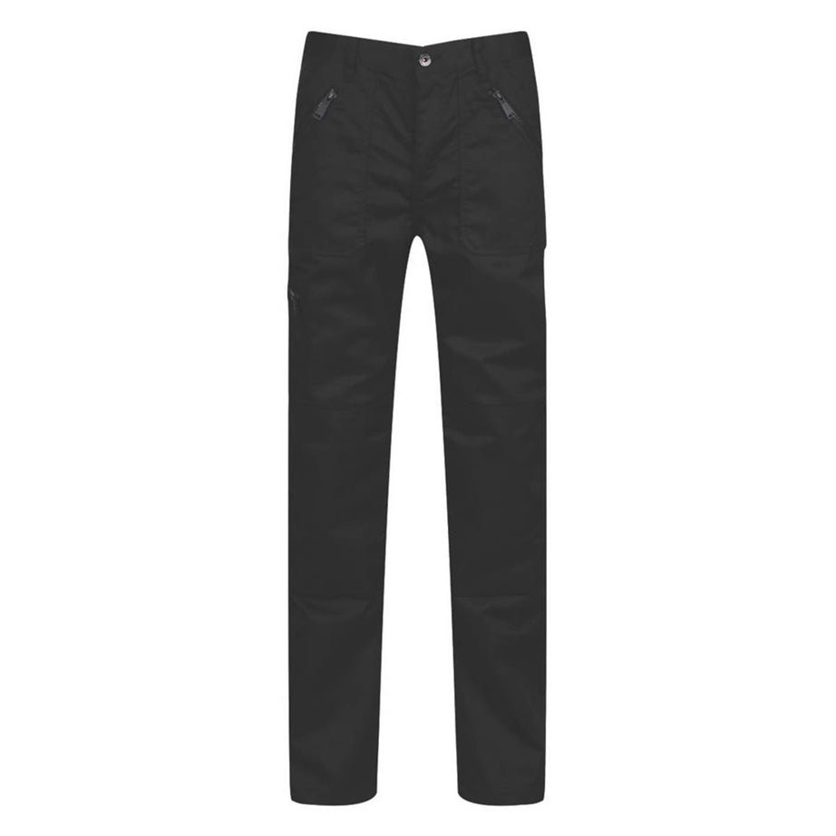 Regatta Work Trousers Mens Pro Action Classic Fit Black Multi Pocket 42"W 31"L - Image 1