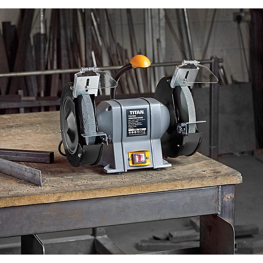 Titan Bench Grinder Electric TTB521GRB Brushless LED Eye Shields 200mm 400W 240V - Image 2