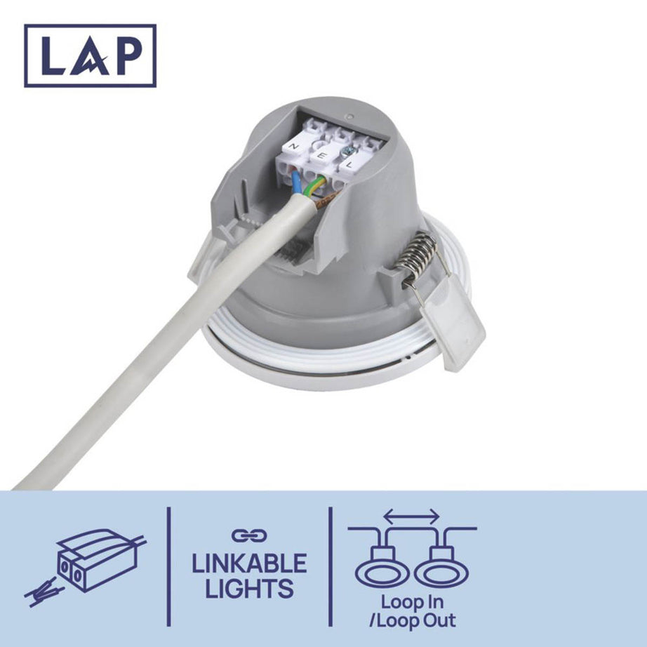 LAP Downlight Integrated LED Variable White Polished Chrome Dimmable 10 Pack - Image 4