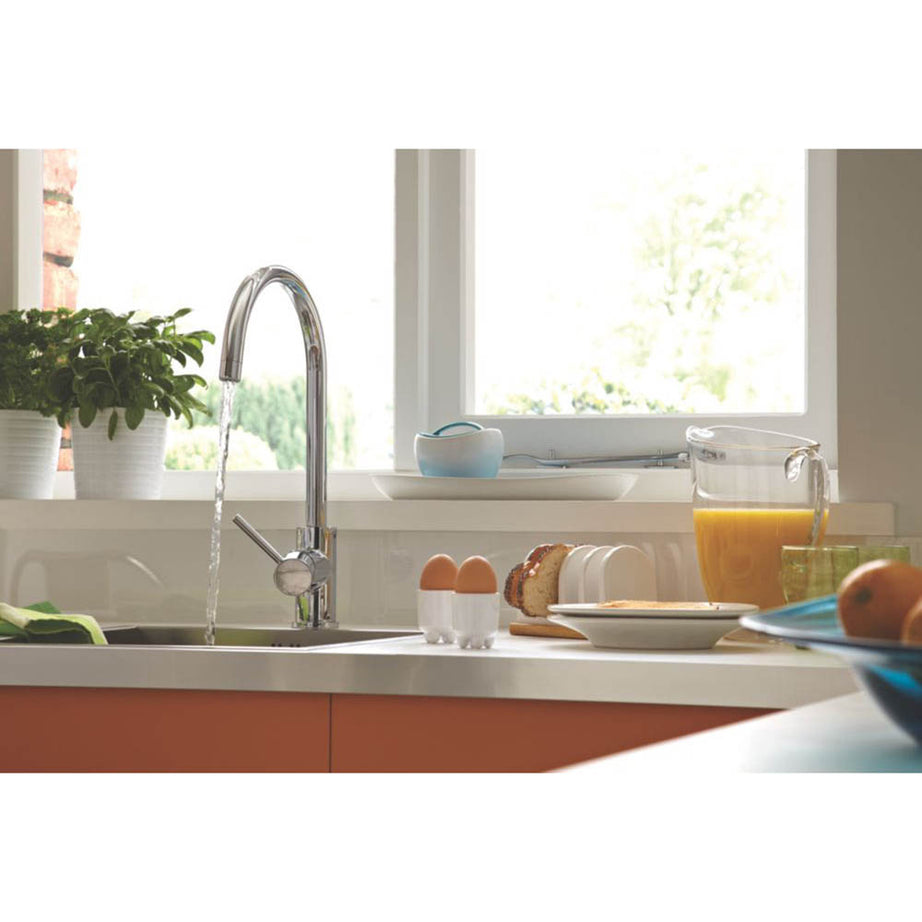 Bristan Kitchen Sink Tap Mono Mixer Chrome Single Lever Brass Contemporary - Image 3