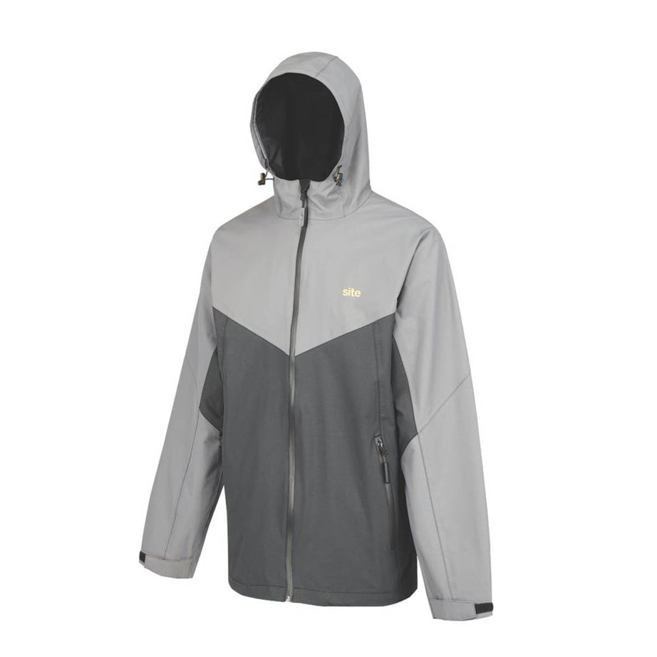 Site Mens Jacket Windproof Black Grey Messner Adjustable Hood X Large 54" Chest - Image 1