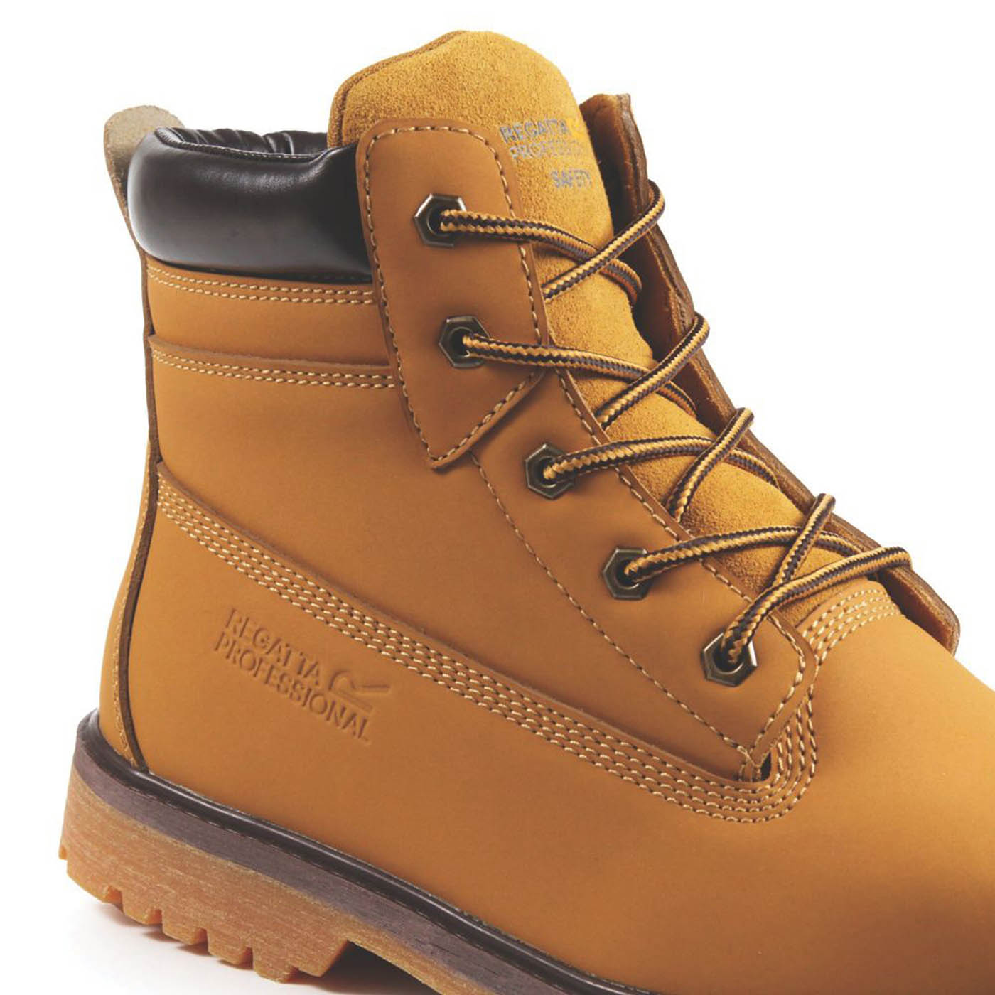 Regatta Safety Boots Mens Standard Fit Brown Leather Waterproof Steel Toe Size 7 - Image 6