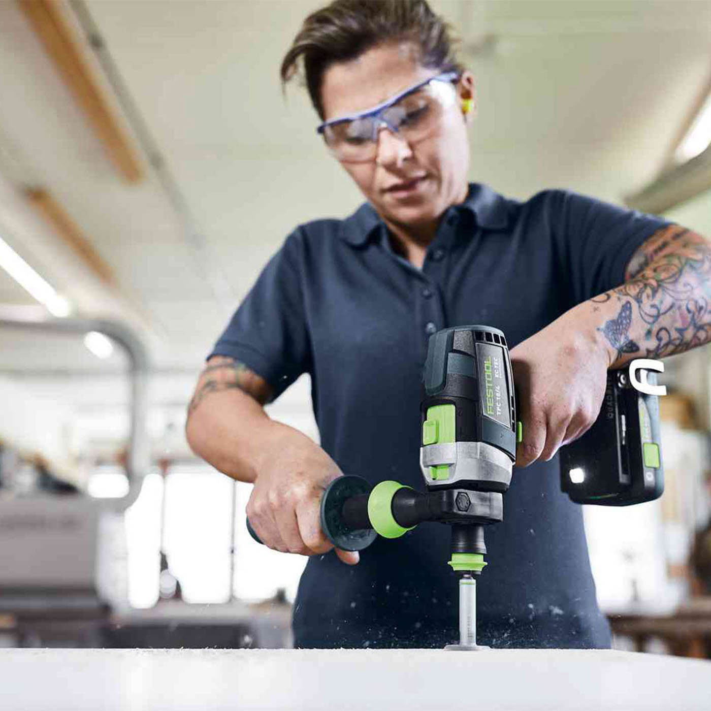Festool Percussion Drill Angle Grinder Circular Saw Tool Set 18V 2x5.0Ah - Image 2