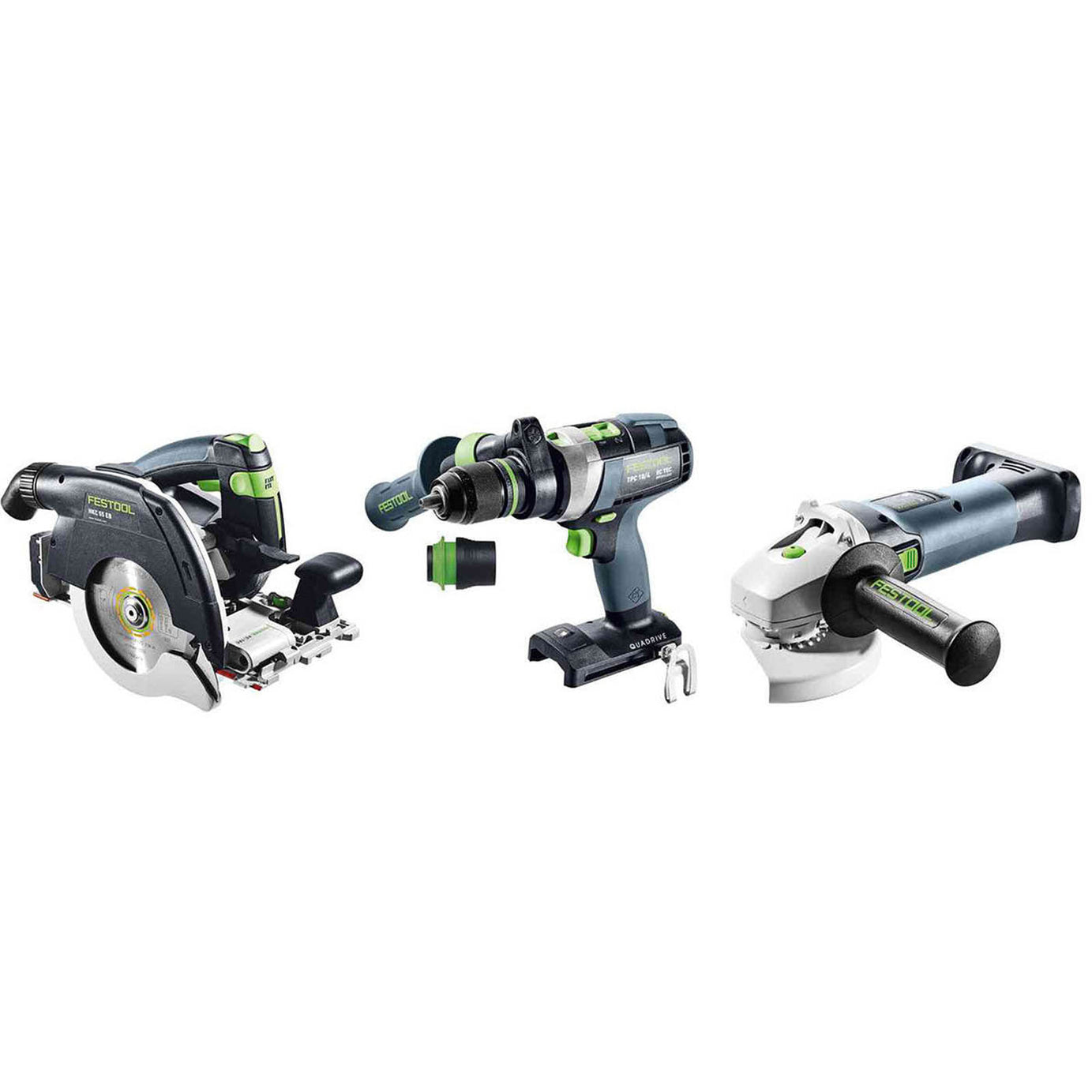 Festool Percussion Drill Angle Grinder Circular Saw Tool Set 18V 2x5.0Ah - Image 9