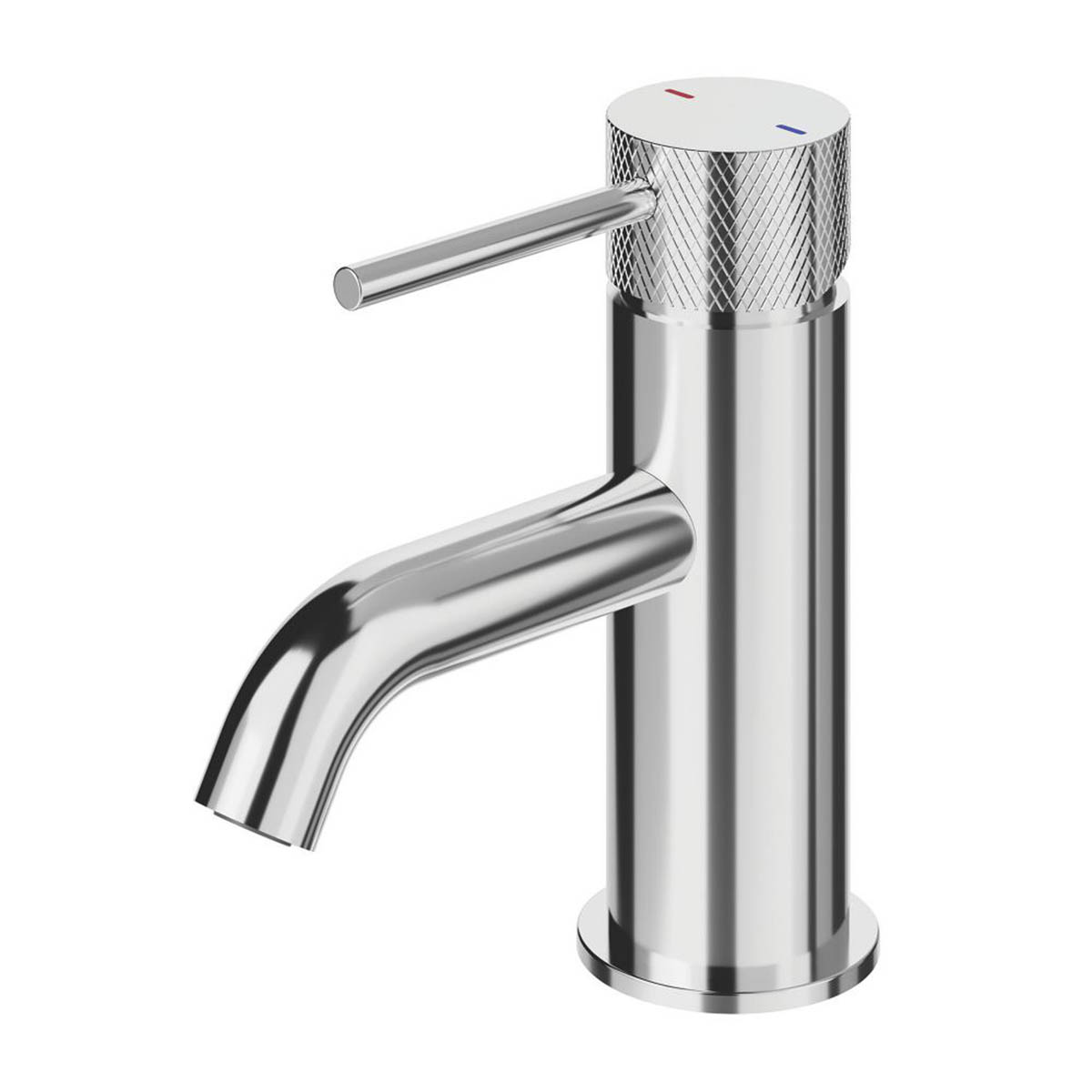 Swirl Basin Mixer Tap Mono Single Lever Chrome Brass With Clicker Waste 143mm - Image 1