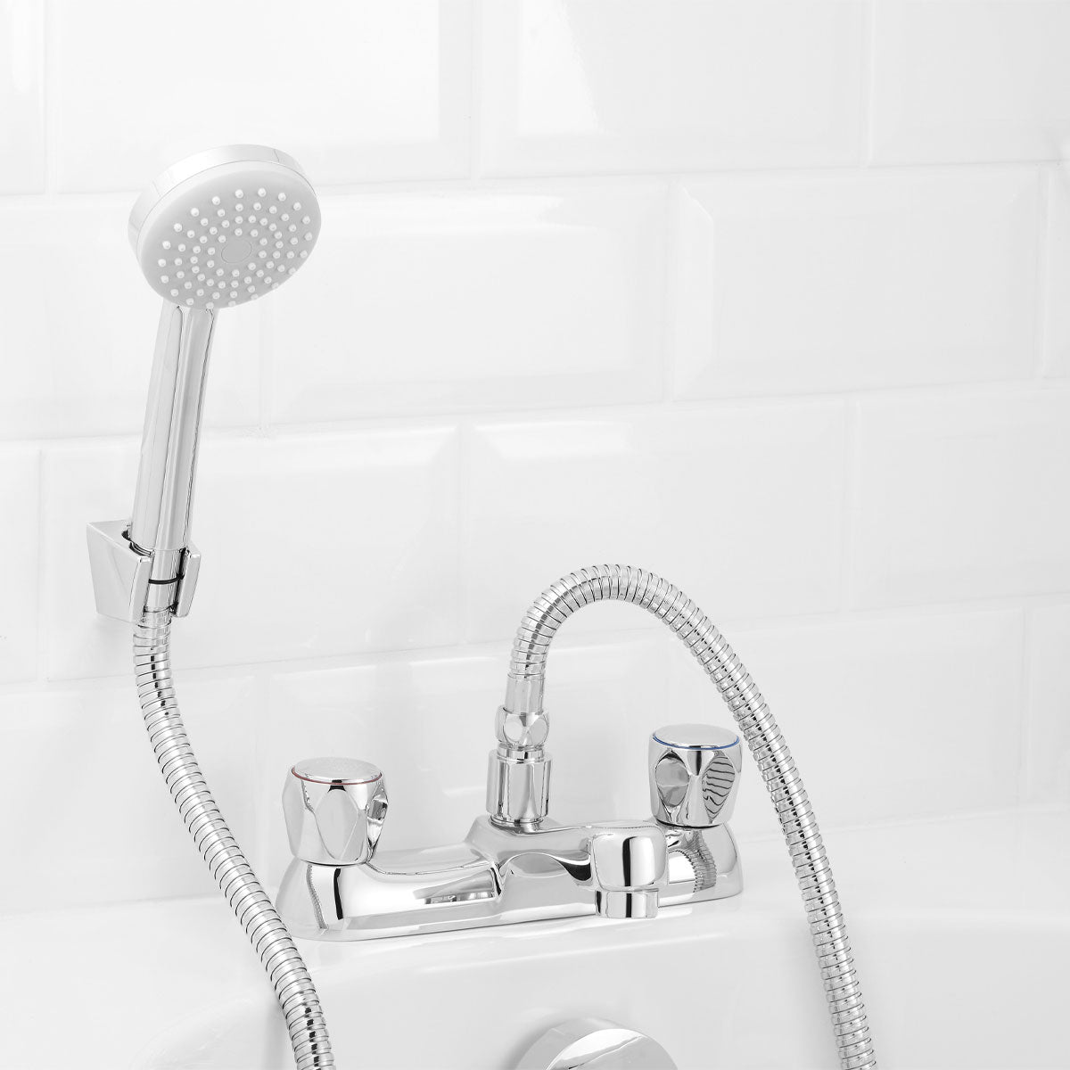 GoodHome Bath Shower Mixer Tap Calp Brass Chrome-plated 230x82x136mm - Image 2