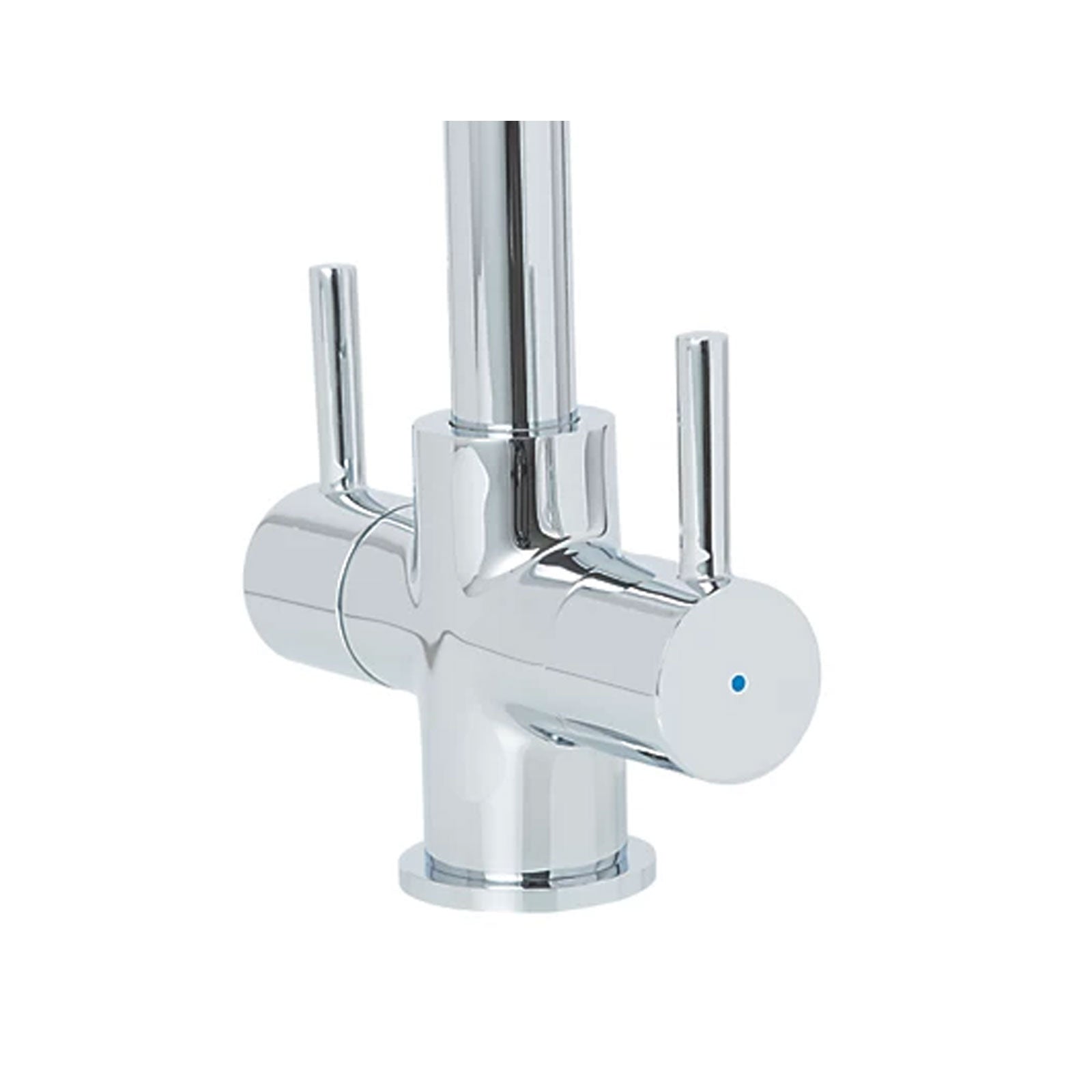 Kitchen Sink Tap Mono Mixer Chrome Double Lever Swivel Spout Contemporary Faucet - Image 2