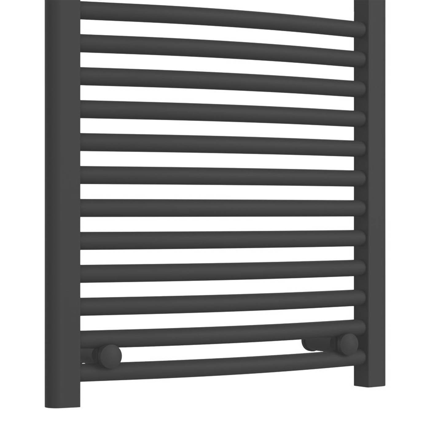 Flomasta Towel Rail Radiator Black Curved Bathroom Warmer Ladder H80xW50cm - Image 4