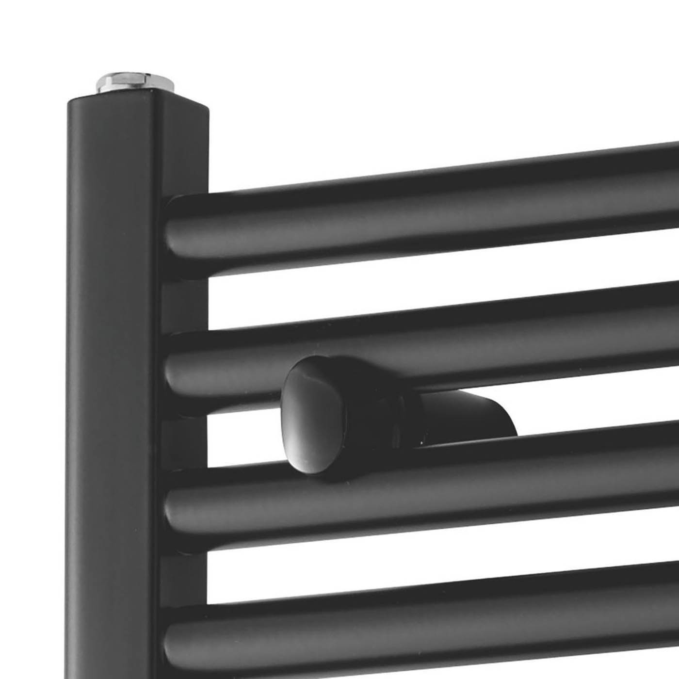 Towelrads Towel Rail Radiator Black Flat Bathroom Warmer Ladder (H)120x(W)60cm - Image 3