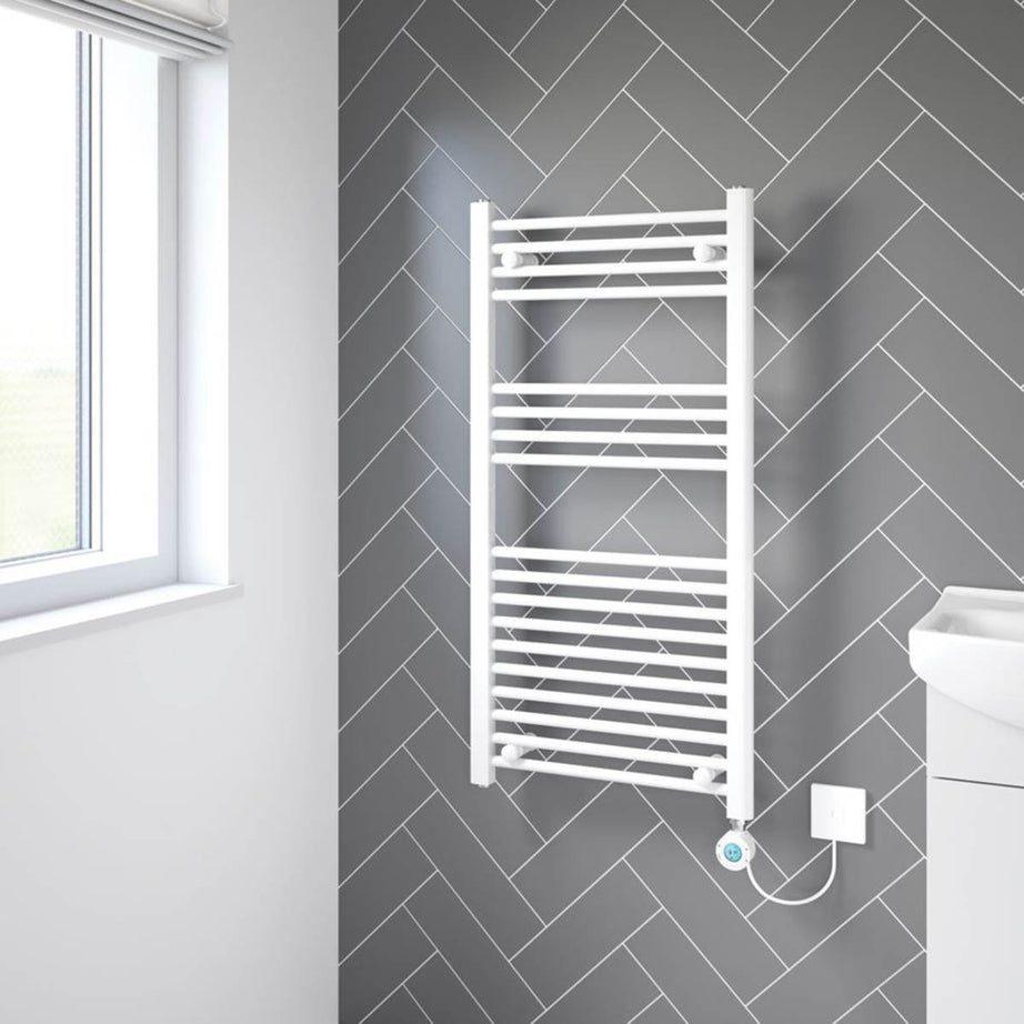 Flomasta Electric Towel Rail Radiator Bathroom Warmer Ladder Modern 100x50cm - Image 1