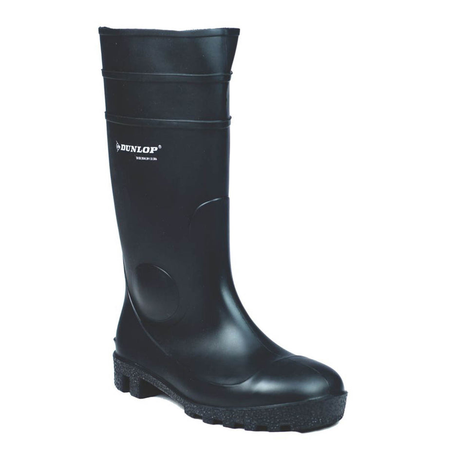 Dunlop Safety Wellies Mens Standard Fit Black Waterproof Boots Steel Toe Size 5 - Image 1
