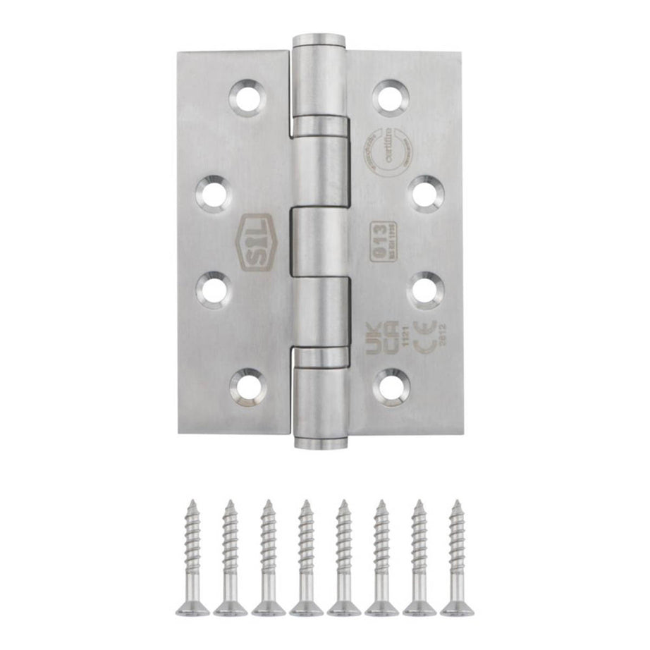 Smith & Locke Door Hinges Fire Rated Stainless Steel 13 Grade 102 x 76mm 15 Pack - Image 3