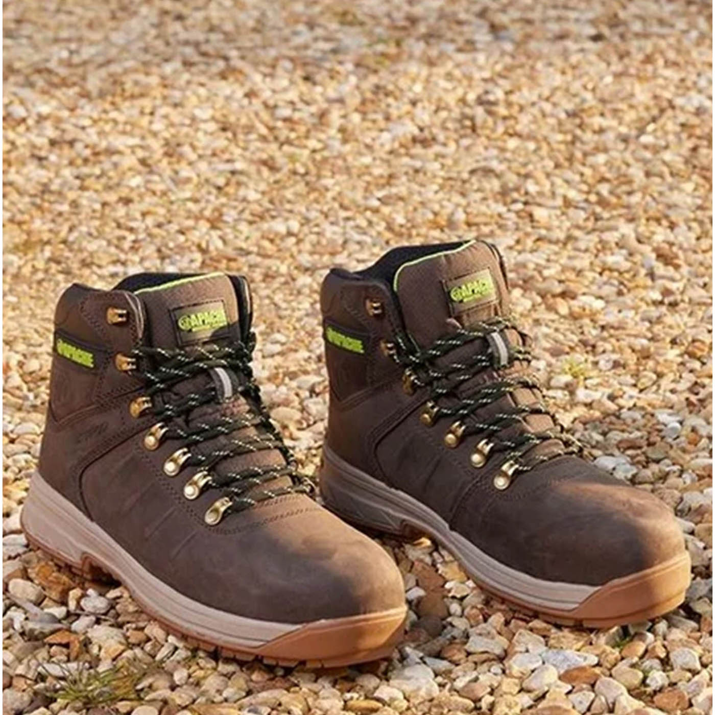 Apache Safety Boots Mens Standard Fit Brown Waterproof Aluminium Toe Size 10 - Image 2