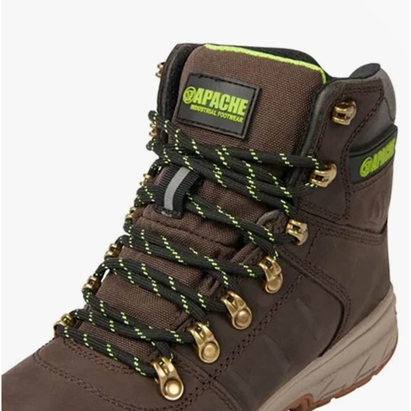 Apache Safety Boots Mens Standard Fit Brown Waterproof Aluminium Toe Size 10 - Image 4
