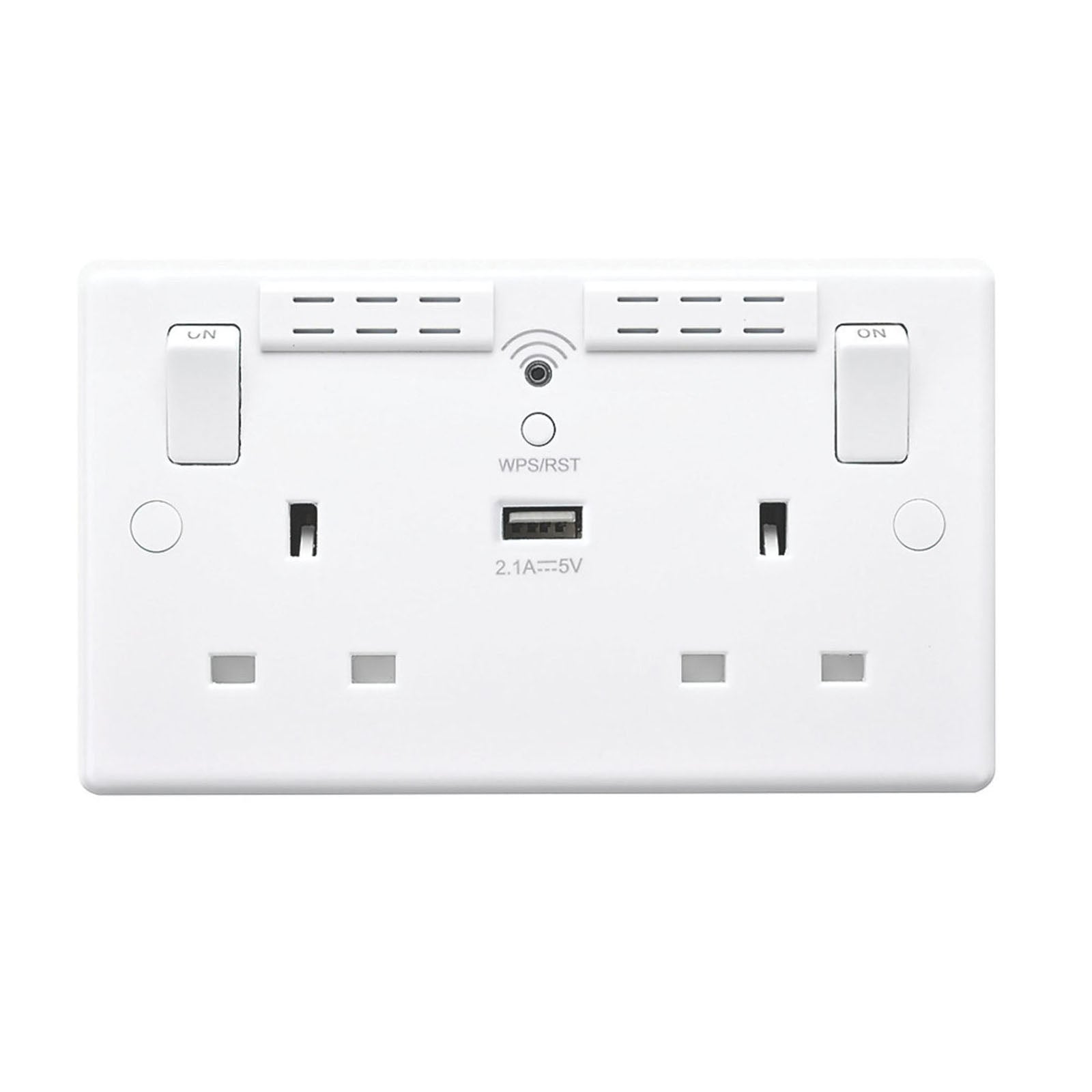 LAP Extender Socket White USB 240 V Wi-Fi 2 Gang With LED Indicator 2.4GHz 13 A - Image 2