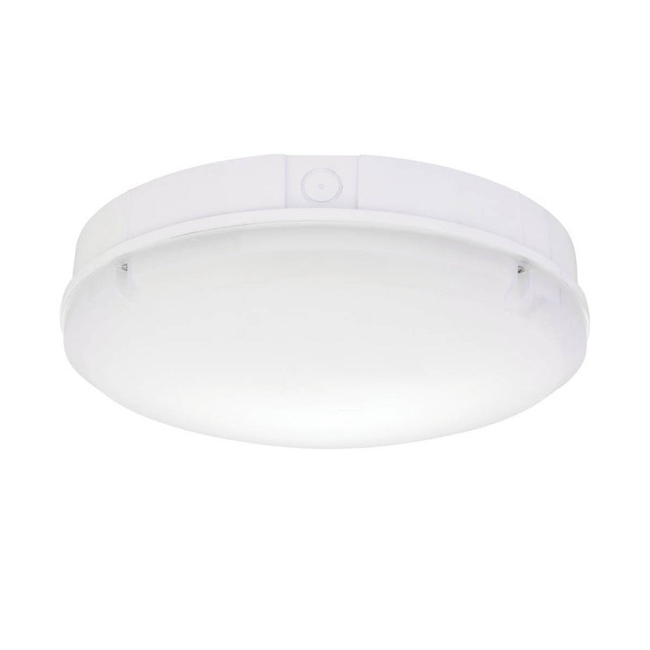 Saxby Outdoor Bulkhead LED Variable White Round Microwave Sensor Gloss White - Image 3
