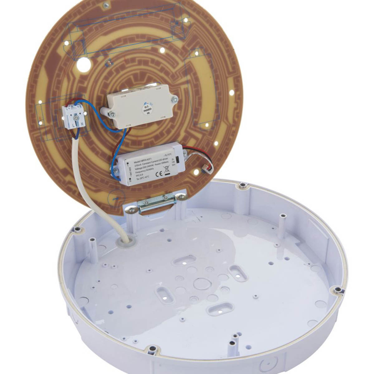 Saxby Outdoor Bulkhead LED Variable White Round Microwave Sensor Gloss White - Image 6