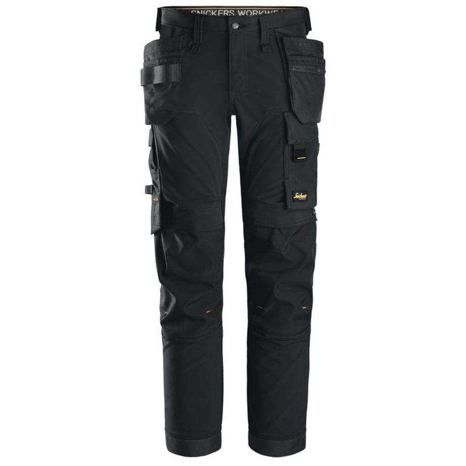 Snickers Mens Work Trousers Shell Stretch Black Holster Pockets 36" W 32" L - Image 1