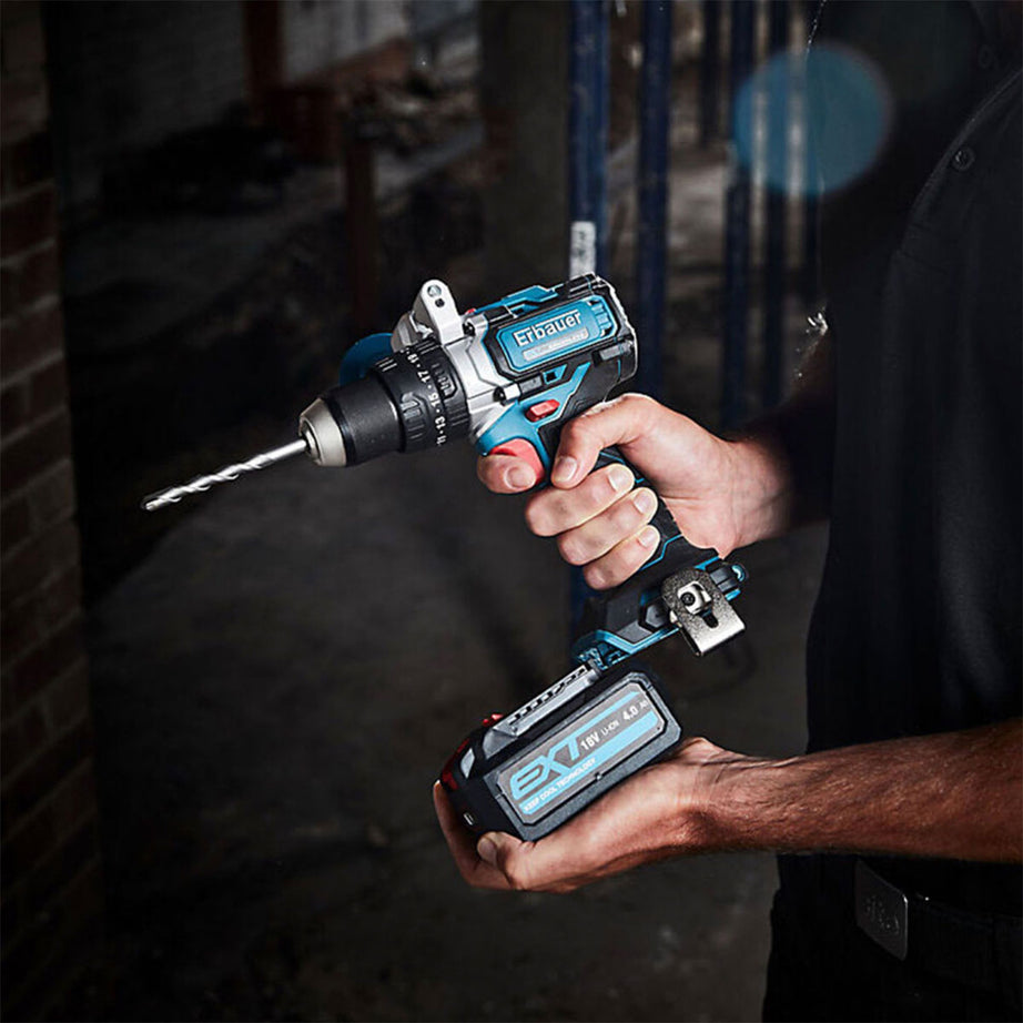 Erbauer Combi Drill Cordless 18V Li-Ion ECDT18-Li-2 Brushless Compact Body Only - Image 3
